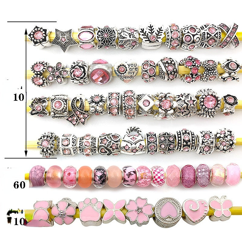 Wholesale 80PCS/Pack Alloy Point Drill Beads 10mm Bracelet Accessories